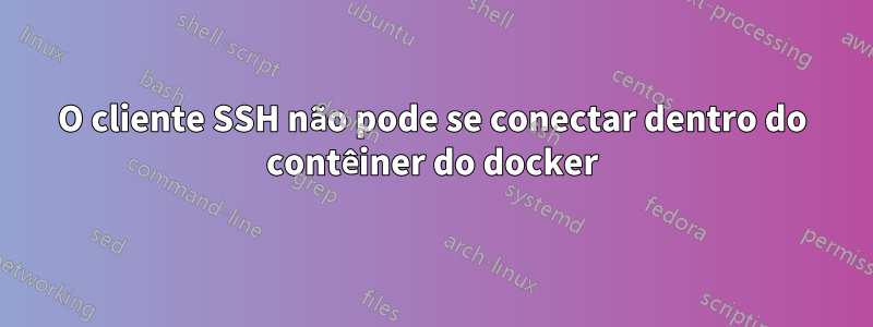 O cliente SSH não pode se conectar dentro do contêiner do docker