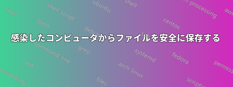 感染したコンピュータからファイルを安全に保存する
