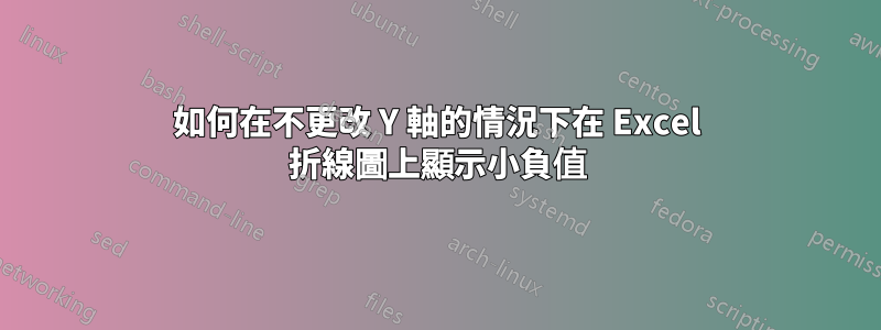 如何在不更改 Y 軸的情況下在 Excel 折線圖上顯示小負值
