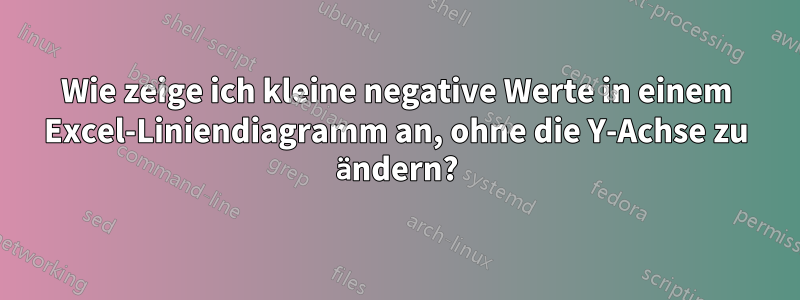 Wie zeige ich kleine negative Werte in einem Excel-Liniendiagramm an, ohne die Y-Achse zu ändern?