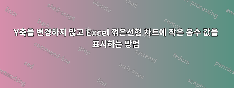 Y축을 변경하지 않고 Excel 꺾은선형 차트에 작은 음수 값을 표시하는 방법