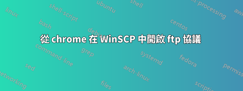 從 chrome 在 WinSCP 中開啟 ftp 協議