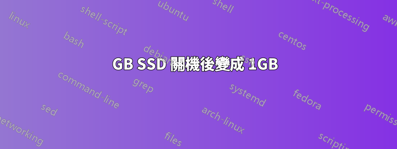 128GB SSD 關機後變成 1GB