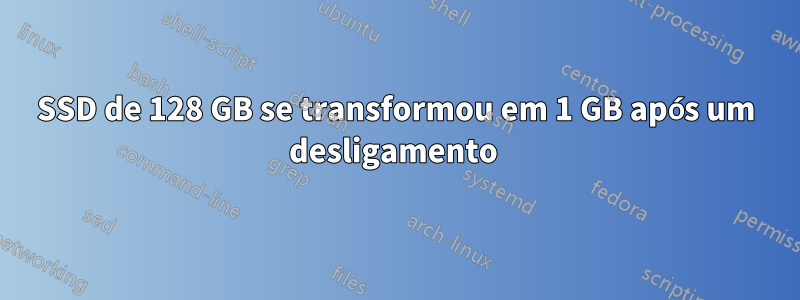 SSD de 128 GB se transformou em 1 GB após um desligamento 