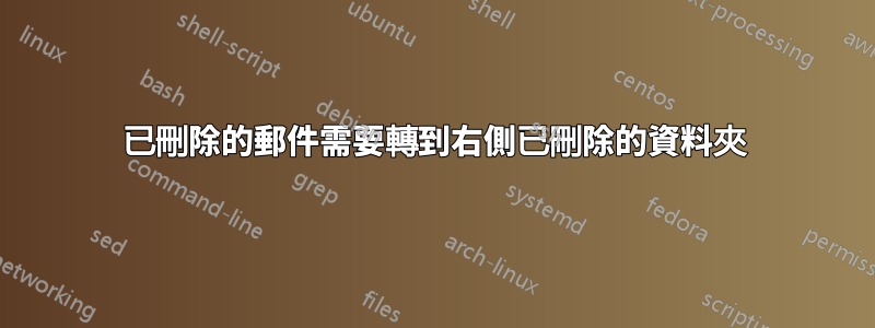 已刪除的郵件需要轉到右側已刪除的資料夾