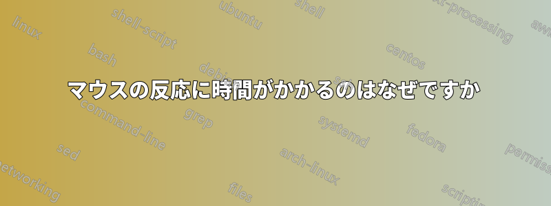 マウスの反応に時間がかかるのはなぜですか
