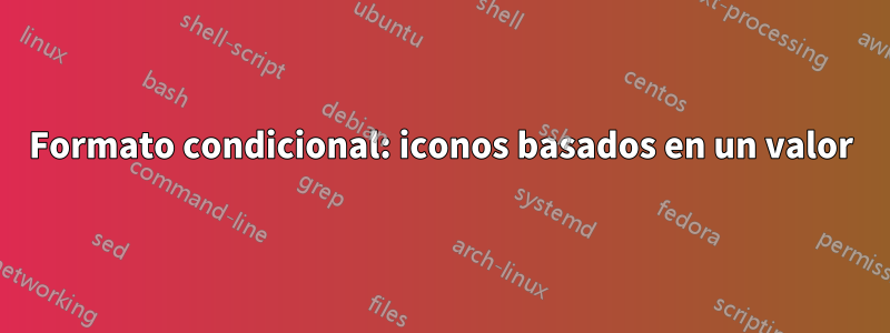 Formato condicional: iconos basados ​​en un valor