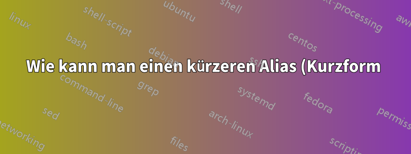 Wie kann man einen kürzeren Alias (Kurzform) für 127.0.0.1 erstellen, um die Eingabe zu vereinfachen?