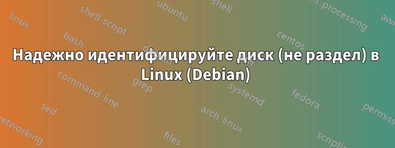 Надежно идентифицируйте диск (не раздел) в Linux (Debian)