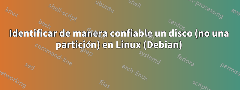 Identificar de manera confiable un disco (no una partición) en Linux (Debian)
