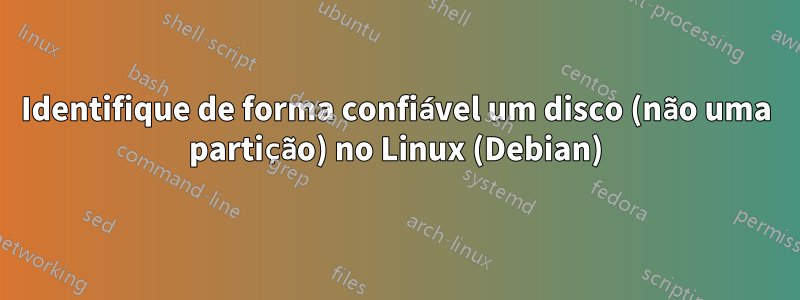 Identifique de forma confiável um disco (não uma partição) no Linux (Debian)