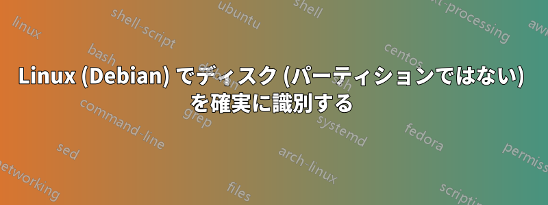 Linux (Debian) でディスク (パーティションではない) を確実に識別する