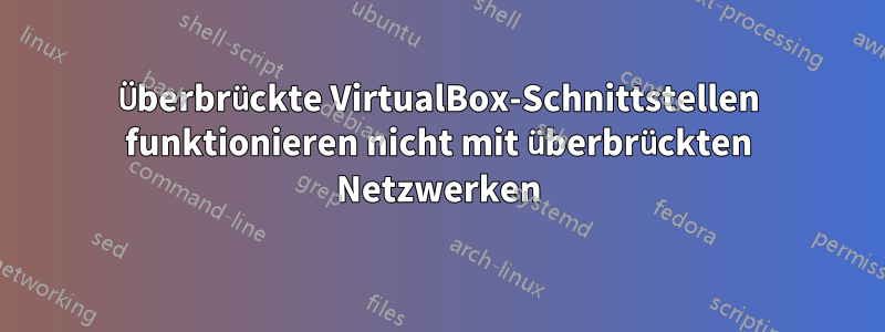 Überbrückte VirtualBox-Schnittstellen funktionieren nicht mit überbrückten Netzwerken