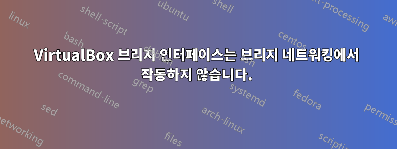 VirtualBox 브리지 인터페이스는 브리지 네트워킹에서 작동하지 않습니다.