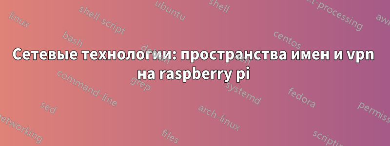 Сетевые технологии: пространства имен и vpn на raspberry pi
