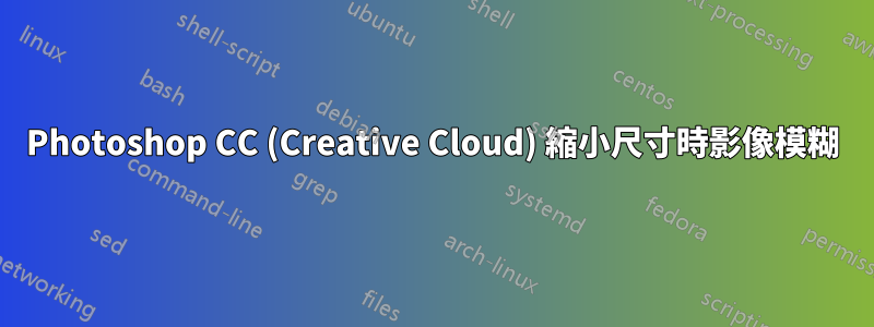 Photoshop CC (Creative Cloud) 縮小尺寸時影像模糊