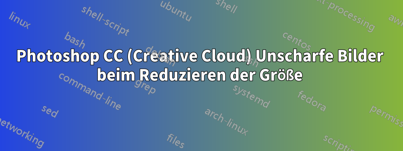 Photoshop CC (Creative Cloud) Unscharfe Bilder beim Reduzieren der Größe