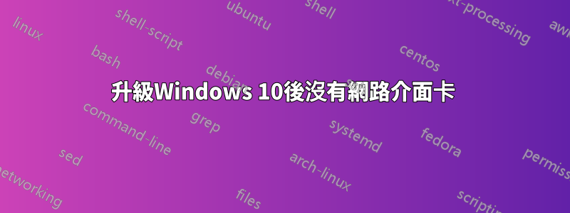 升級Windows 10後沒有網路介面卡