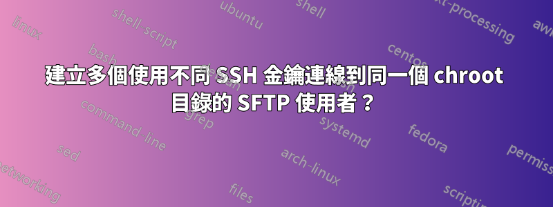 建立多個使用不同 SSH 金鑰連線到同一個 chroot 目錄的 SFTP 使用者?