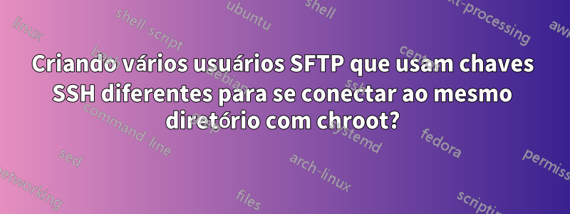Criando vários usuários SFTP que usam chaves SSH diferentes para se conectar ao mesmo diretório com chroot?