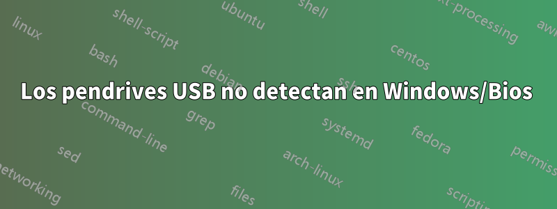 Los pendrives USB no detectan en Windows/Bios