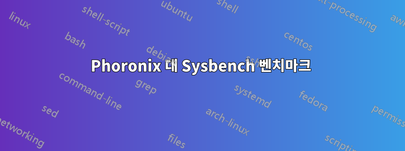Phoronix 대 Sysbench 벤치마크