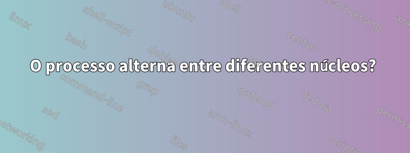 O processo alterna entre diferentes núcleos?