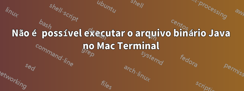 Não é possível executar o arquivo binário Java no Mac Terminal