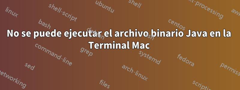 No se puede ejecutar el archivo binario Java en la Terminal Mac