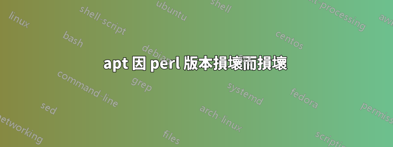 apt 因 perl 版本損壞而損壞