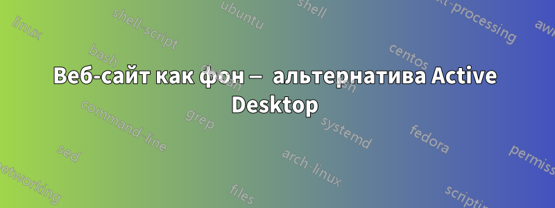 Веб-сайт как фон — альтернатива Active Desktop