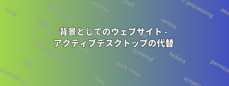 背景としてのウェブサイト - アクティブデスクトップの代替