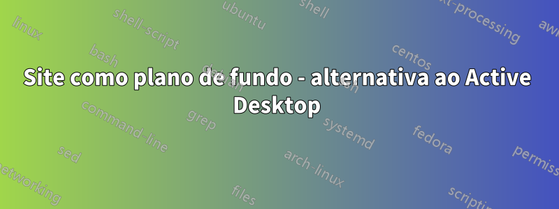 Site como plano de fundo - alternativa ao Active Desktop