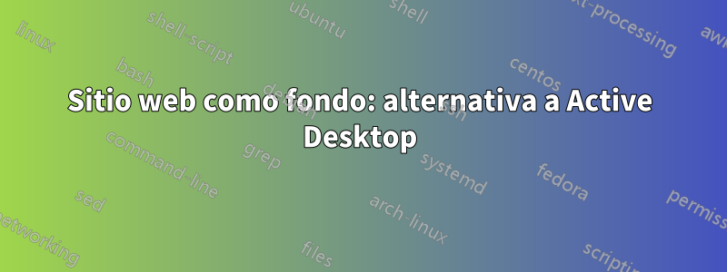 Sitio web como fondo: alternativa a Active Desktop