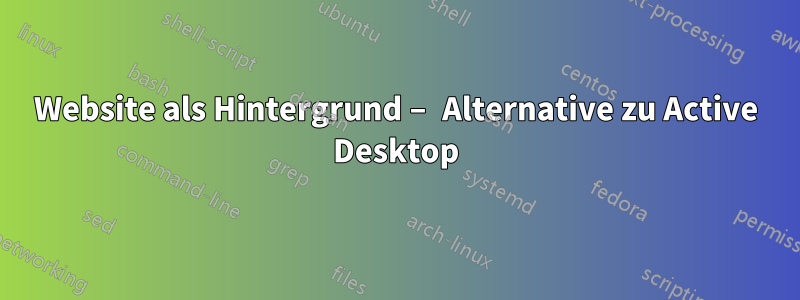 Website als Hintergrund – Alternative zu Active Desktop