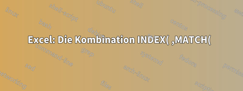 Excel: Die Kombination INDEX( ,MATCH( ), )) funktioniert mit Bereichen, aber nicht mit als TABELLE formatierten Daten