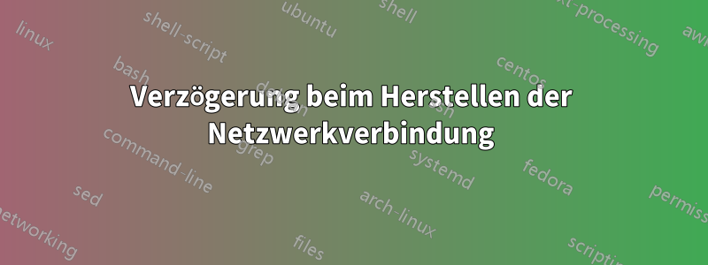 Verzögerung beim Herstellen der Netzwerkverbindung