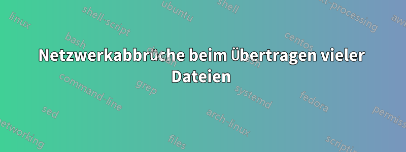 Netzwerkabbrüche beim Übertragen vieler Dateien