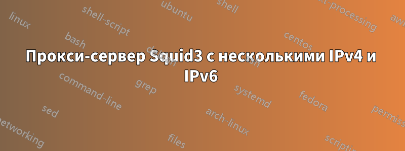 Прокси-сервер Squid3 с несколькими IPv4 и IPv6