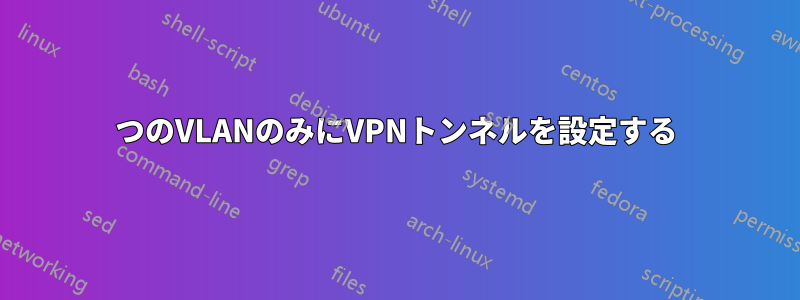 1つのVLANのみにVPNトンネルを設定する