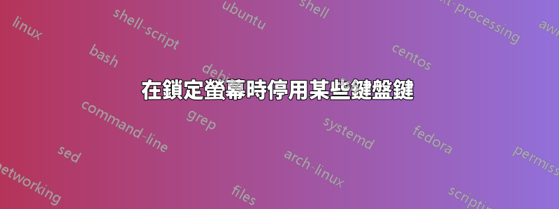 在鎖定螢幕時停用某些鍵盤鍵