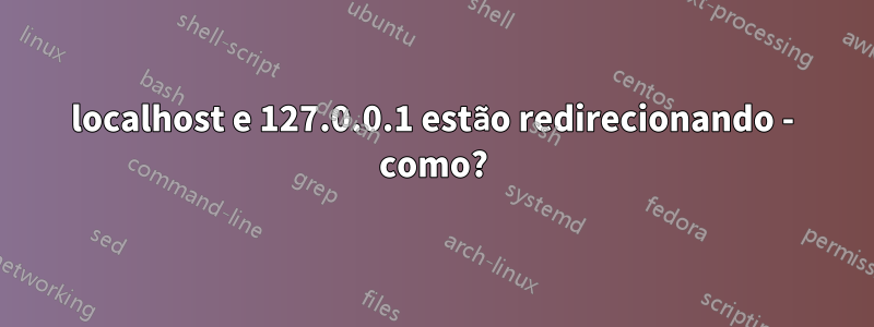 localhost e 127.0.0.1 estão redirecionando - como?