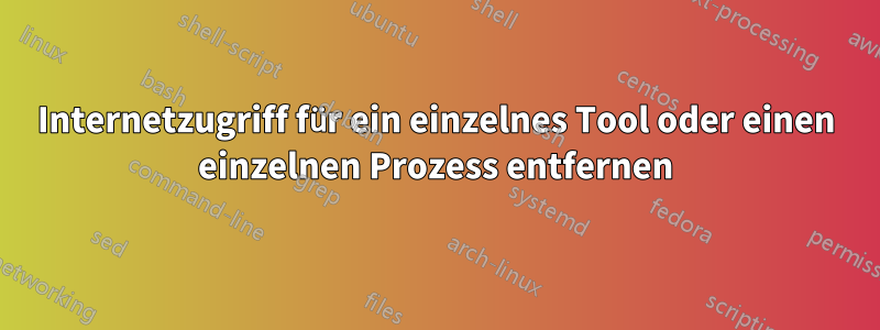 Internetzugriff für ein einzelnes Tool oder einen einzelnen Prozess entfernen