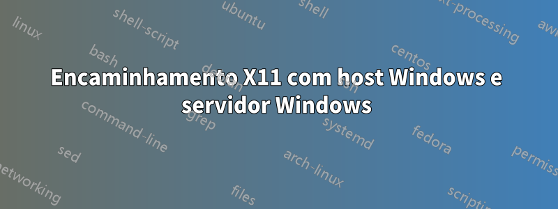 Encaminhamento X11 com host Windows e servidor Windows