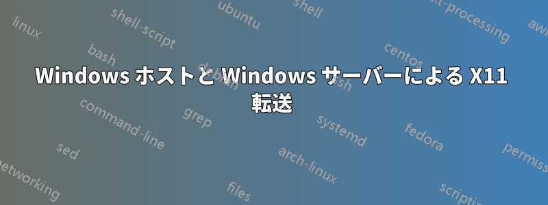 Windows ホストと Windows サーバーによる X11 転送