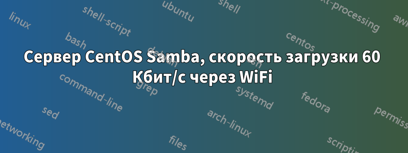 Сервер CentOS Samba, скорость загрузки 60 Кбит/с через WiFi