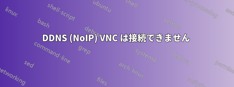 DDNS (NoIP) VNC は接続できません