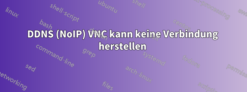 DDNS (NoIP) VNC kann keine Verbindung herstellen