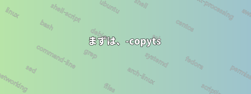 まずは、-copyts