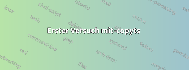 Erster Versuch mit-copyts